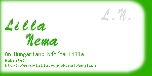 lilla nema business card